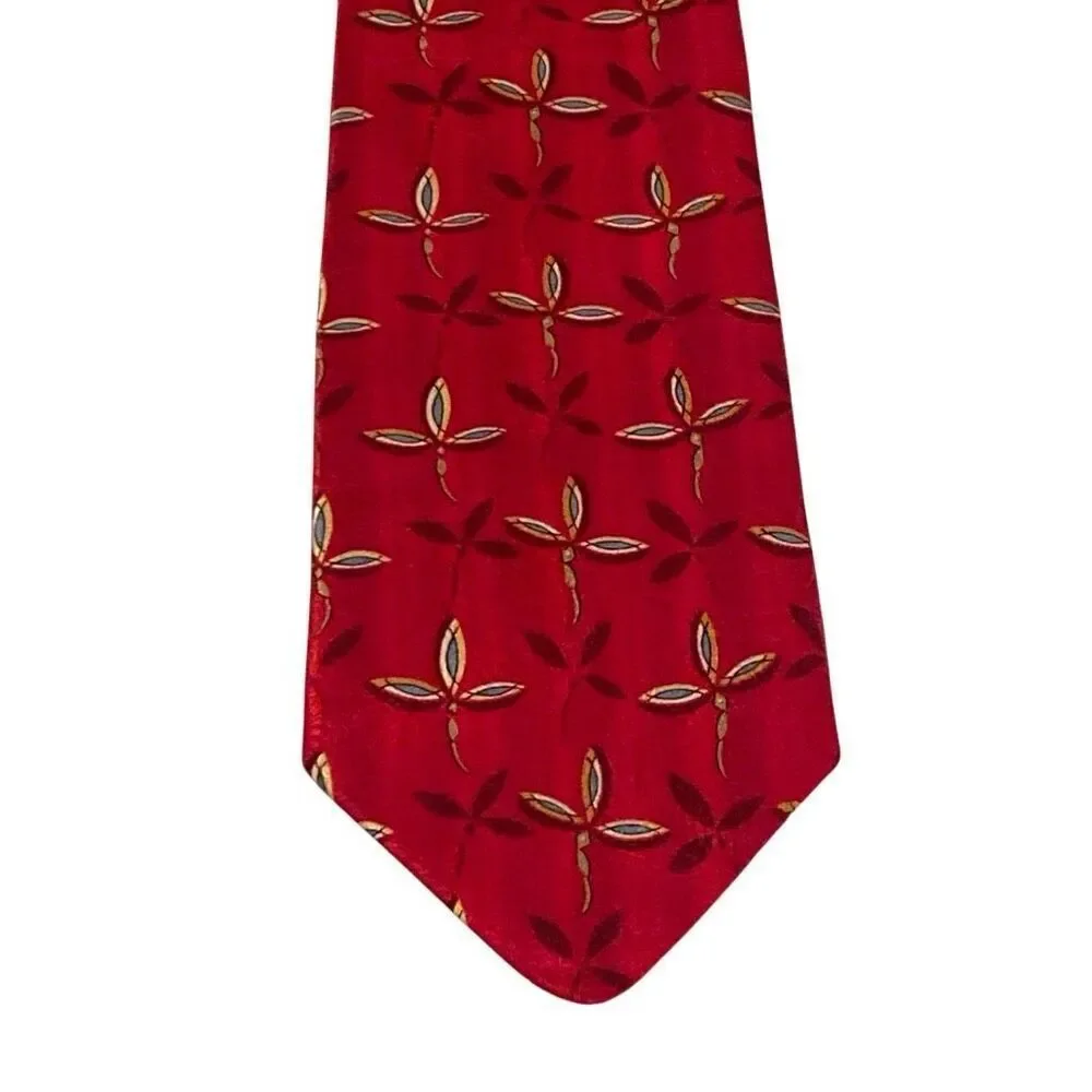 Robert Talbott Tie Best of Class Hand Sewn Finest Silk Red Patterned
